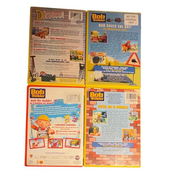 Bob the Builder 4 DVDs Bob Saves The Day Pets In A Pickle Tool Power Christmas - Picture 2 of 2